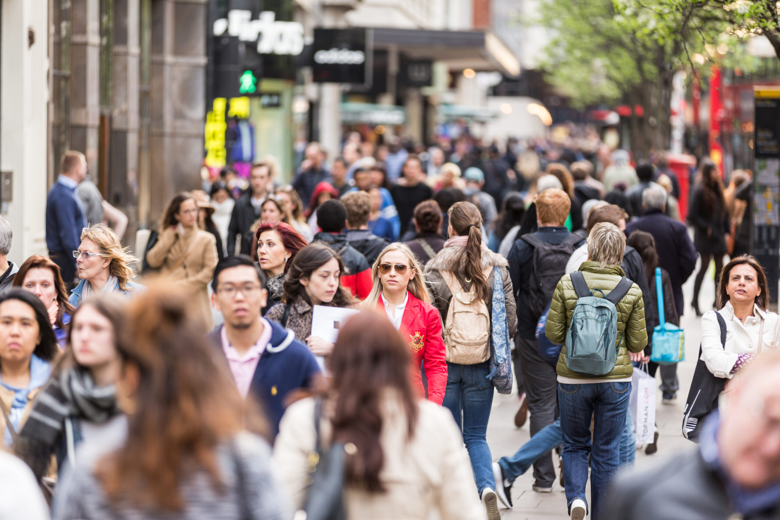 Clean beautiful busy crowded